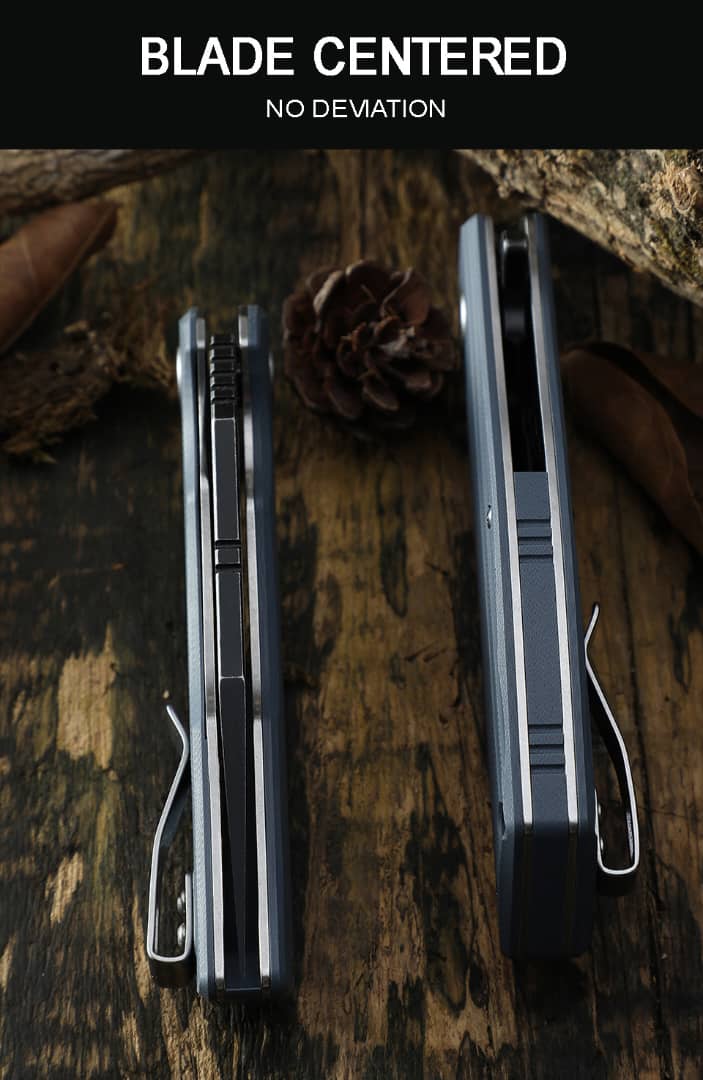 Original 929 Petrified fish folding knife D2 Steel Blade Hunting Knife 09